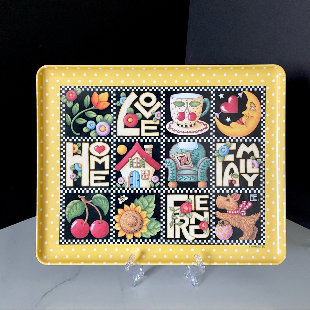 Yellow Vintage Melamine Tray by Mary Engelbreit